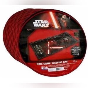 Star Wars The Force Awakens Kids Sleeping Bag - Black and Red - 28"x56"